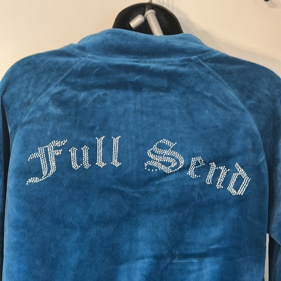 NELK BOYS, FULL SEND, BLUE, VELOUR TRACKSUIT, TOP SIZE M, BOTTOM SIZE SM - Picture 7 of 16
